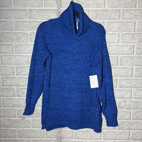 NWT MSRP $128 Free People Eleven Sweater in Blue Women's Size XS - Picture 5 of 9
